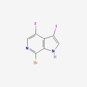 molecular formula C7H3BrFIN2 B3219814 7-bromo-4-fluoro-3-iodo-1H-pyrrolo[2,3-c]pyridine CAS No. 1190320-82-1