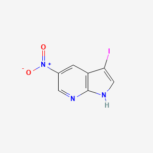 molecular formula C7H4IN3O2 B3219832 3-iodo-5-nitro-1H-pyrrolo[2,3-b]pyridine CAS No. 1190321-00-6