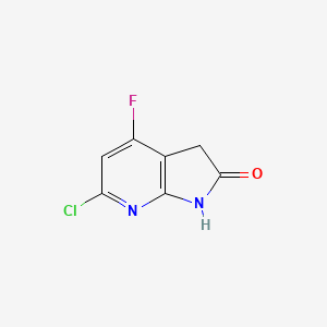 molecular formula C7H4ClFN2O B3219841 2h-Pyrrolo[2,3-b]pyridin-2-one,6-chloro-4-fluoro-1,3-dihydro- CAS No. 1190321-07-3