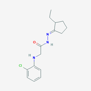 molecular formula C15H20ClN3O B321985 2-(2-chloroanilino)-N'-(2-ethylcyclopentylidene)acetohydrazide 