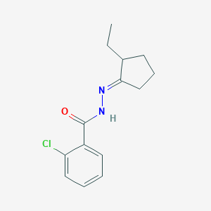 molecular formula C14H17ClN2O B321986 2-chloro-N'-(2-ethylcyclopentylidene)benzohydrazide 