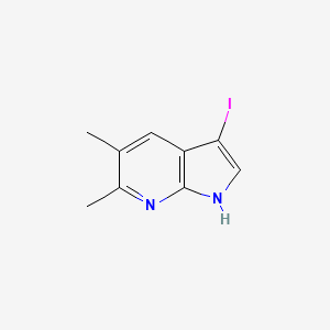 molecular formula C9H9IN2 B3219866 5,6-Dimethyl-3-iodo-7-azaindole CAS No. 1190321-33-5