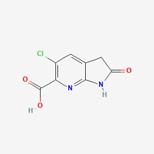 molecular formula C8H5ClN2O3 B3219884 1H-Pyrrolo[2,3-b]pyridine-6-carboxylic acid, 5-chloro-2,3-dihydro-2-oxo- CAS No. 1190321-53-9