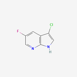 molecular formula C7H4ClFN2 B3219888 3-chloro-5-fluoro-1H-pyrrolo[2,3-b]pyridine CAS No. 1190321-60-8