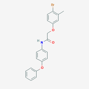 molecular formula C21H18BrNO3 B321989 2-(4-bromo-3-methylphenoxy)-N-(4-phenoxyphenyl)acetamide 