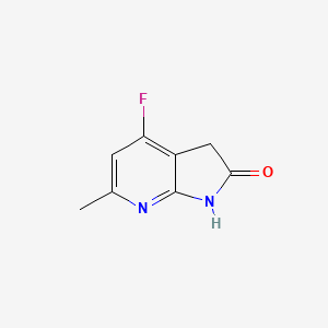 molecular formula C8H7FN2O B3219892 2h-Pyrrolo[2,3-b]pyridin-2-one,4-fluoro-1,3-dihydro-6-methyl- CAS No. 1190321-74-4