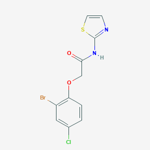 molecular formula C11H8BrClN2O2S B321990 2-(2-bromo-4-chlorophenoxy)-N-(1,3-thiazol-2-yl)acetamide 