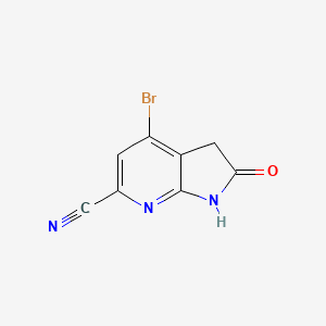 1H-Pyrrolo[2,3-b]pyridine-6-carbonitrile, 4-bromo-2,3-dihydro-2-oxo-