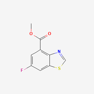 molecular formula C9H6FNO2S B3219901 4-Benzothiazolecarboxylic acid, 6-fluoro-, methyl ester CAS No. 1190321-79-9