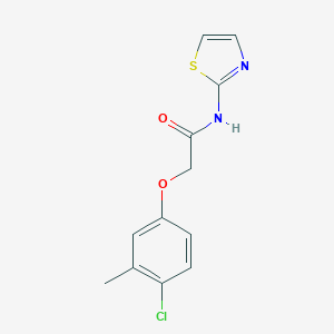 molecular formula C12H11ClN2O2S B321993 2-(4-chloro-3-methylphenoxy)-N-(1,3-thiazol-2-yl)acetamide 