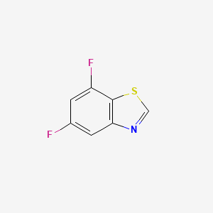 molecular formula C7H3F2NS B3219941 5,7-二氟苯并噻唑 CAS No. 1190322-04-3
