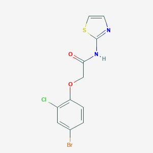 molecular formula C11H8BrClN2O2S B321996 2-(4-bromo-2-chlorophenoxy)-N-(1,3-thiazol-2-yl)acetamide 