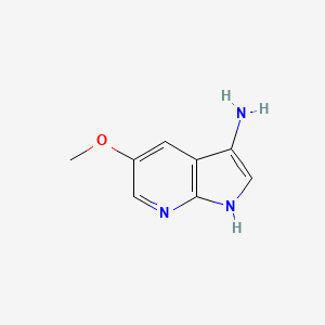 molecular formula C8H9N3O B3219962 5-methoxy-1H-pyrrolo[2,3-b]pyridin-3-amine CAS No. 1190322-20-3