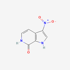 molecular formula C7H5N3O3 B3219980 3-Nitro-1H-pyrrolo[2,3-c]pyridin-7-ol CAS No. 1190322-25-8