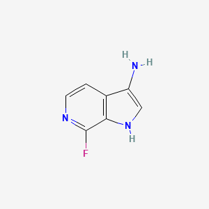 molecular formula C7H6FN3 B3219981 7-fluoro-1H-pyrrolo[2,3-c]pyridin-3-amine CAS No. 1190322-29-2