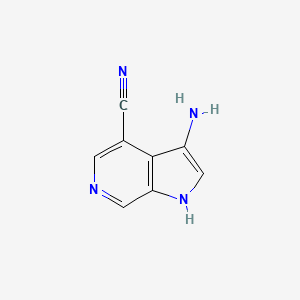 molecular formula C8H6N4 B3219998 3-amino-1H-pyrrolo[2,3-c]pyridine-4-carbonitrile CAS No. 1190322-35-0