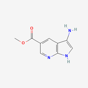 molecular formula C9H9N3O2 B3220038 methyl 3-amino-1H-pyrrolo[2,3-b]pyridine-5-carboxylate CAS No. 1190322-62-3