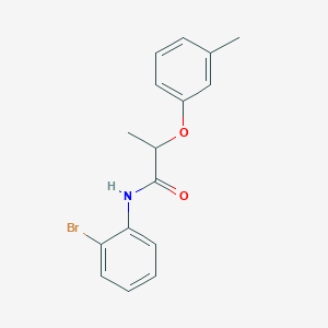 molecular formula C16H16BrNO2 B322004 N-(2-bromophenyl)-2-(3-methylphenoxy)propanamide 