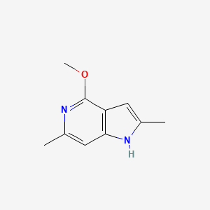 molecular formula C10H12N2O B3220040 4-Methoxy-2,6-dimethyl-1H-pyrrolo[3,2-c]pyridine CAS No. 1190322-66-7