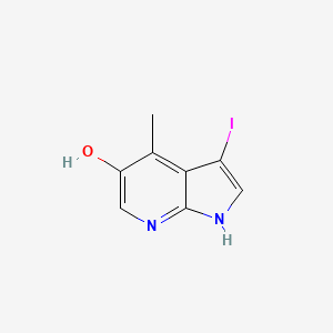 molecular formula C8H7IN2O B3220047 3-iodo-4-methyl-1H-pyrrolo[2,3-b]pyridin-5-ol CAS No. 1190322-67-8