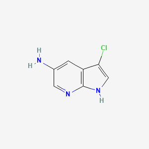 molecular formula C7H6ClN3 B3220054 3-chloro-1H-pyrrolo[2,3-b]pyridin-5-amine CAS No. 1190322-70-3