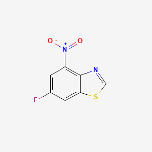 molecular formula C7H3FN2O2S B3220061 6-Fluoro-4-nitrobenzothiazole CAS No. 1190322-72-5