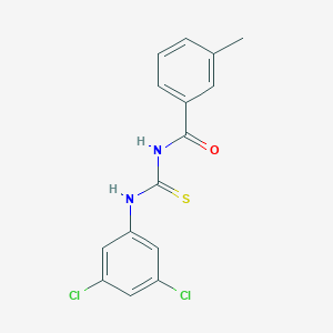 molecular formula C15H12Cl2N2OS B322007 N-[(3,5-dichlorophenyl)carbamothioyl]-3-methylbenzamide 