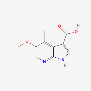 molecular formula C10H10N2O3 B3220074 5-methoxy-4-methyl-1H-pyrrolo[2,3-b]pyridine-3-carboxylic acid CAS No. 1190322-79-2