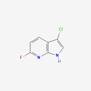 molecular formula C7H4ClFN2 B3220078 3-chloro-6-fluoro-1H-pyrrolo[2,3-b]pyridine CAS No. 1190322-84-9