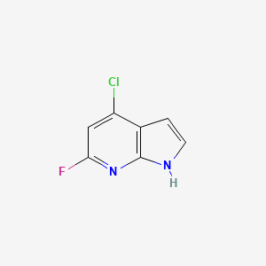 molecular formula C7H4ClFN2 B3220091 4-chloro-6-fluoro-1H-pyrrolo[2,3-b]pyridine CAS No. 1190322-91-8