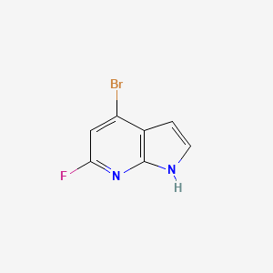 molecular formula C7H4BrFN2 B3220092 4-bromo-6-fluoro-1H-pyrrolo[2,3-b]pyridine CAS No. 1190322-93-0