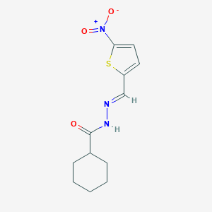 molecular formula C12H15N3O3S B322010 5-Nitro-2-thienylmethylenecyclohexanecarboxylic hydrazide 