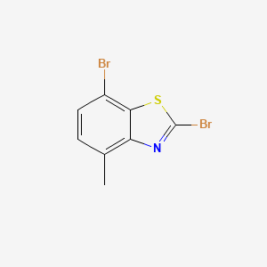 molecular formula C8H5Br2NS B3220108 2,7-Dibromo-4-methylbenzothiazole CAS No. 1190323-02-4