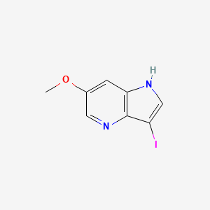 molecular formula C8H7IN2O B3220111 3-iodo-6-methoxy-1H-pyrrolo[3,2-b]pyridine CAS No. 1190323-03-5