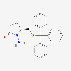 (S)-1-Amino-5-((trityloxy)methyl)pyrrolidin-2-one