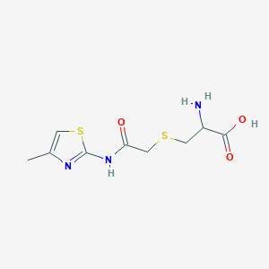 molecular formula C9H13N3O3S2 B3220123 2-Amino-3-({[(4-methyl-1,3-thiazol-2-yl)carbamoyl]methyl}sulfanyl)propanoic acid CAS No. 1190622-83-3