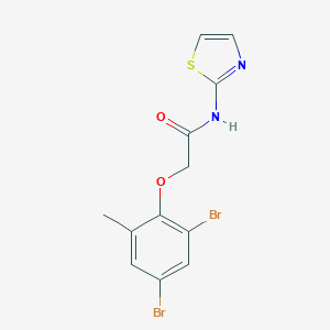 molecular formula C12H10Br2N2O2S B322013 2-(2,4-dibromo-6-methylphenoxy)-N-(1,3-thiazol-2-yl)acetamide 