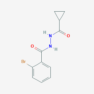 molecular formula C11H11BrN2O2 B322017 2-bromo-N'-(cyclopropylcarbonyl)benzohydrazide 
