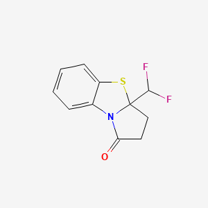 molecular formula C11H9F2NOS B3220172 3a-(Difluoromethyl)-3,3a-dihydrobenzo[d]pyrrolo[2,1-b]thiazol-1(2H)-one CAS No. 1191927-89-5