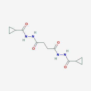 molecular formula C12H18N4O4 B322020 N'~1~,N'~4~-bis(cyclopropylcarbonyl)butanedihydrazide 