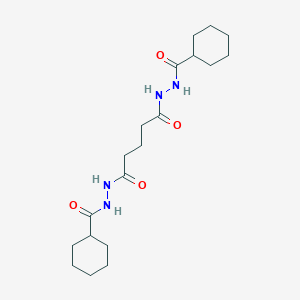 molecular formula C19H32N4O4 B322021 N'~1~,N'~5~-bis(cyclohexylcarbonyl)pentanedihydrazide 