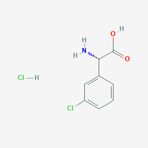 molecular formula C8H9Cl2NO2 B3220213 (S)-2-Amino-2-(3-chlorophenyl)acetic acid hcl CAS No. 1192552-02-5