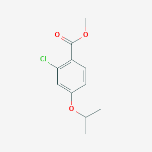 molecular formula C11H13ClO3 B3220225 2-Chloro-4-isopropoxybenzoic acid methyl ester CAS No. 1192829-82-5
