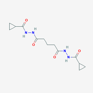 molecular formula C13H20N4O4 B322023 N'1,N'5-di(cyclopropanecarbonyl)glutarohydrazide 