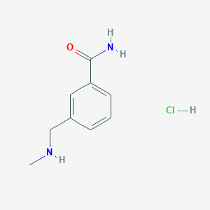 molecular formula C9H13ClN2O B3220247 3-[(Methylamino)methyl]benzamide hydrochloride CAS No. 1193389-19-3