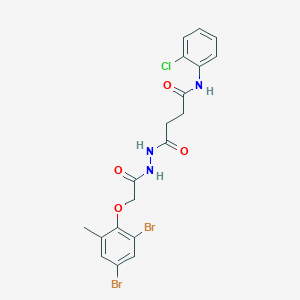molecular formula C19H18Br2ClN3O4 B322025 N-(2-chlorophenyl)-4-{2-[(2,4-dibromo-6-methylphenoxy)acetyl]hydrazino}-4-oxobutanamide 