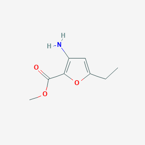 molecular formula C8H11NO3 B3220277 Methyl 3-amino-5-ethylfuran-2-carboxylate CAS No. 1194375-07-9