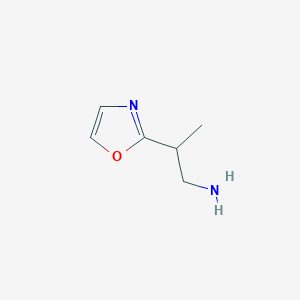 molecular formula C6H10N2O B3220282 2-(Oxazol-2-yl)propan-1-amine CAS No. 1194508-26-3