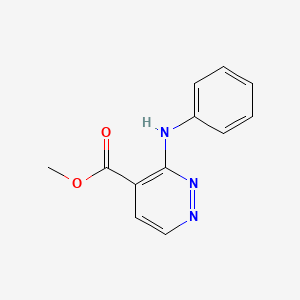 molecular formula C12H11N3O2 B3220321 Methyl 3-(phenylamino)pyridazine-4-carboxylate CAS No. 119581-34-9