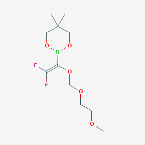 molecular formula C11H19BF2O5 B3220327 2-[2,2-Difluoro-1-(MEM)ethenyl]boronic acid neopentylglycol ester CAS No. 1195886-69-1